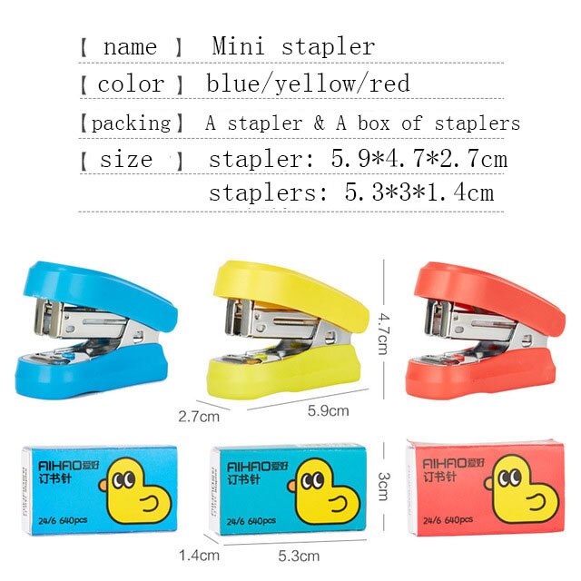 Grapadora agrafeuse Nietmachine student nietmachine Cartoon Mini Nietmachine kinderen leuke