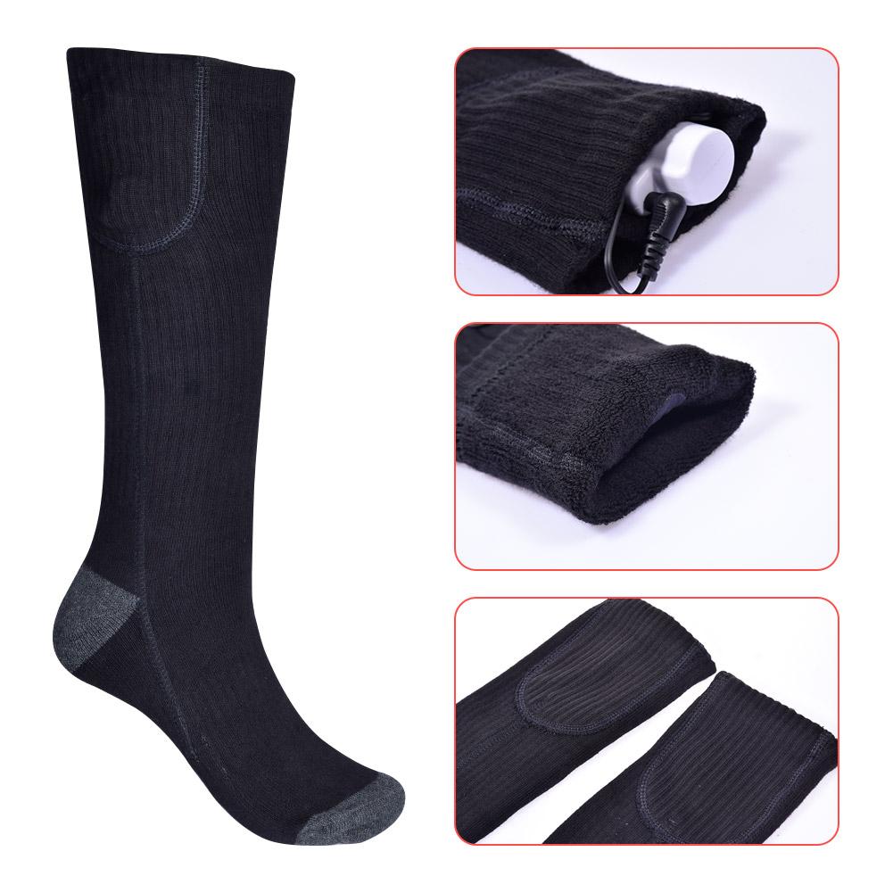 Chaussettes de Ski chauffantes électriques, avec 3 Modes de chauffage, chaussettes thermiques et bas pour l'équitation et le Ski en hiver, chauffage Rechargeable