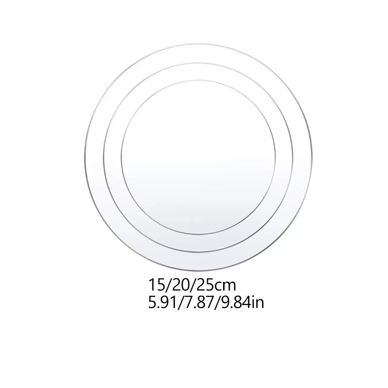 4 Sizes Round Acrylic Cake Discs Boards Topper Reusable Perspex Disk Base for Trimming Decorating Supplies 10226: Chocolate