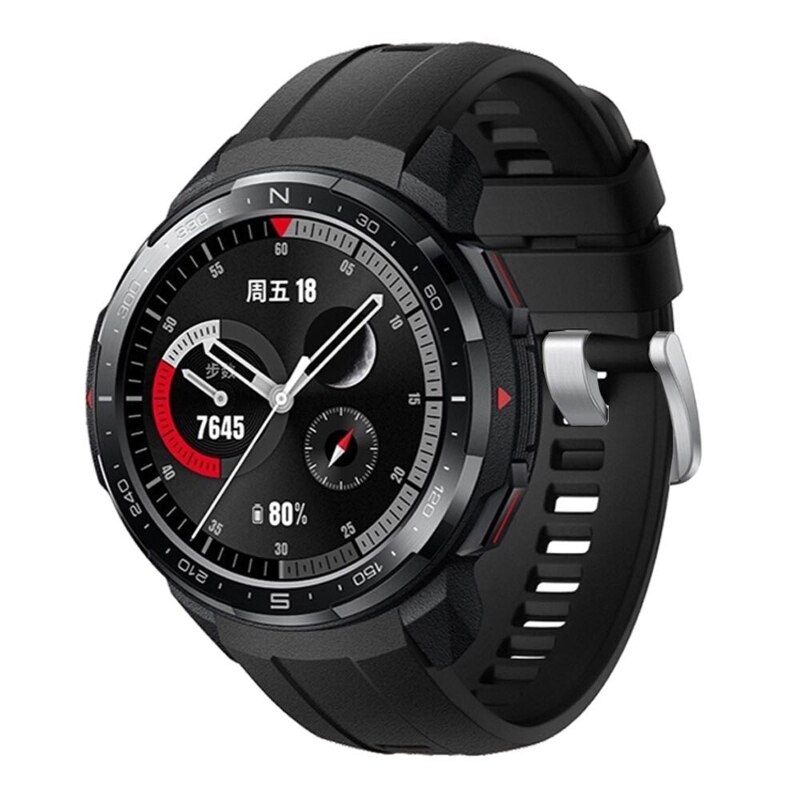 Correa de silicona para Honor GS Pro, repuesto deportivo de , correa de muñeca para Honor GS Pro, correas de reloj ajustables: Negro