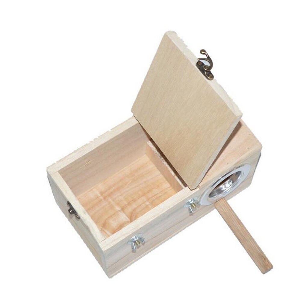 2Pcs Parakeet Nesting Box, Bird Nest Breeding Box Cage Wood House for Finch Lovebirds Cockatiel Budgie Conure Parrot