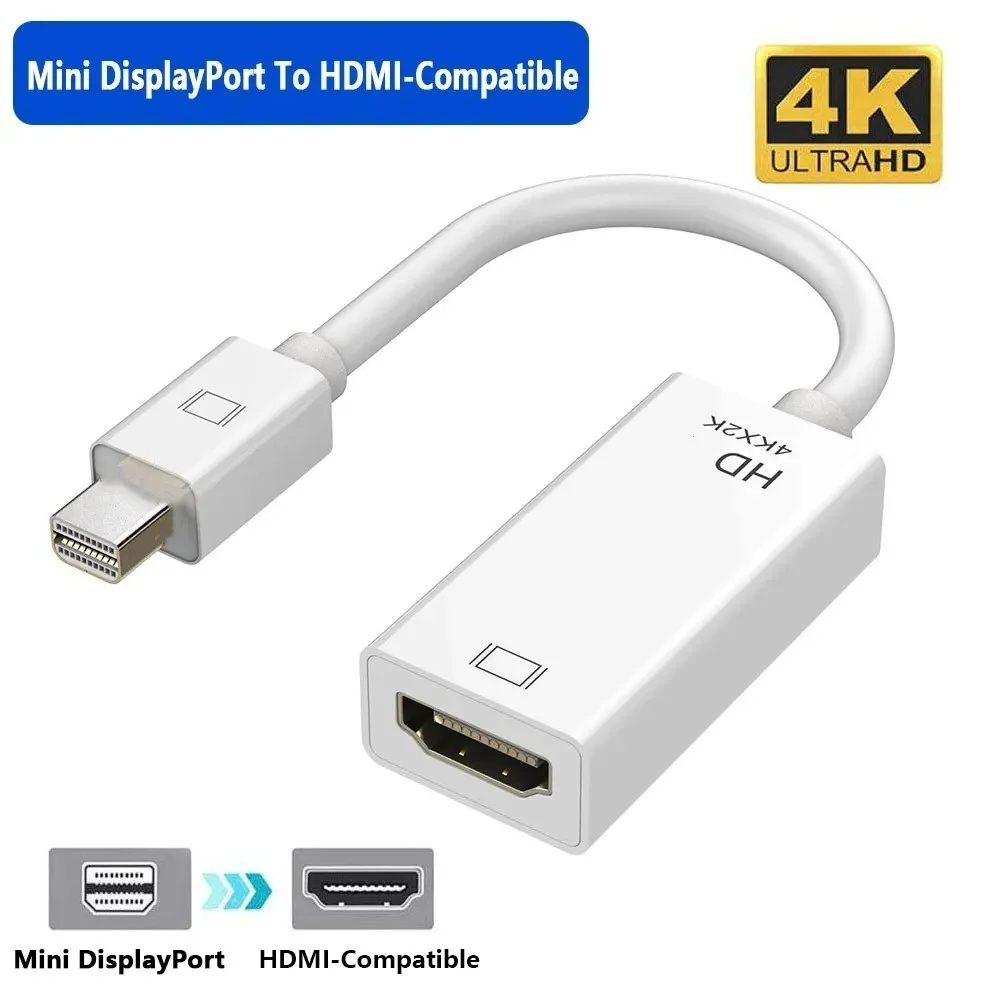 4k mini displayport til hdmi-kompatibel kabel 4k tv-projektorprojektor  dp 1.4 displayport-konverter for apple macbook air pro: Grønn