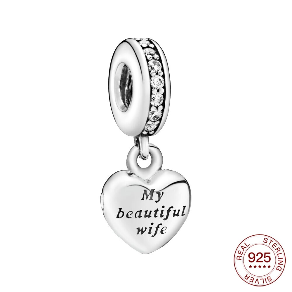 family silver charm 925 loving sister Dangle Charm family pendant Fit Original charm Nceklace for women jewelry: DZK21