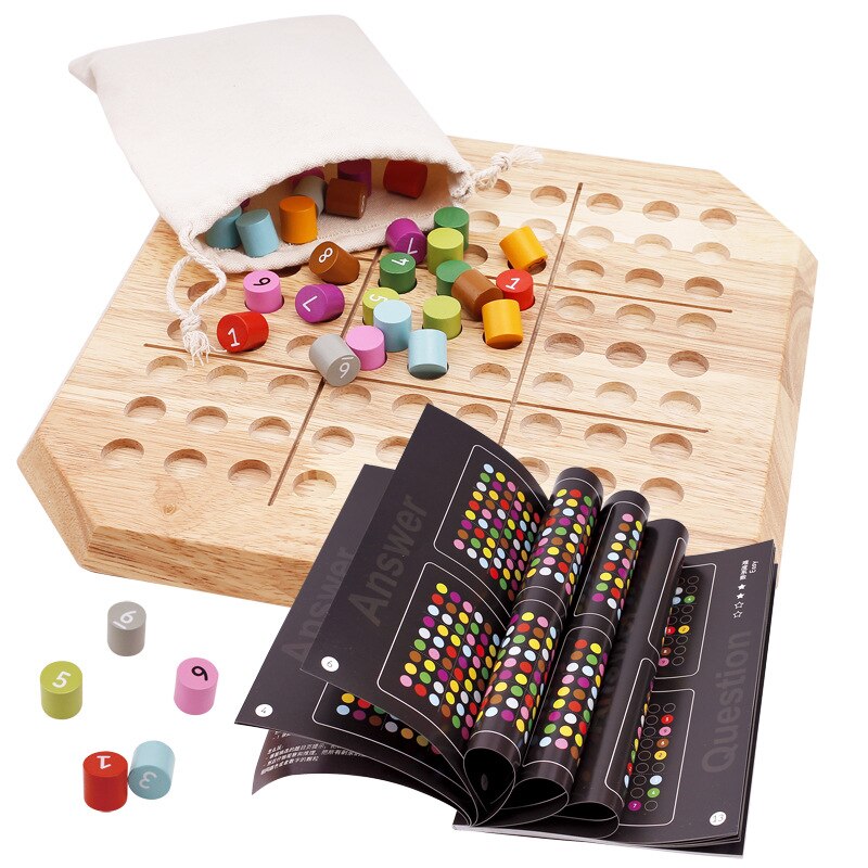 Houten Sudoku Schaakspel Houten Puzzel Educatief Speelgoed Voor Kinderen Intelligentie Ontwikkeling Puzzel Games Speelgoed Boord Gam