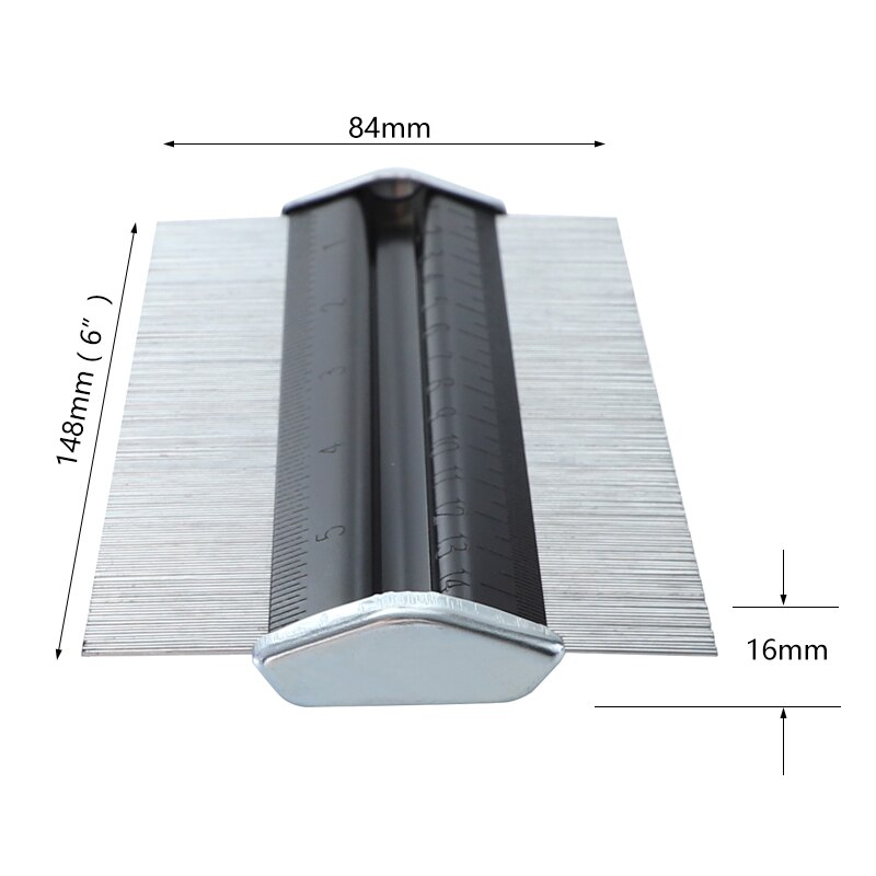 Profile Gauge 150mm/6 inch Metal Contour Gauge Duplicator Marking Gauge For Deep Decorating Template Copying General Tools