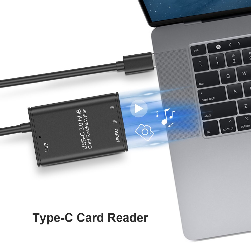 Protable Memory Card Reader Secure Digital TF Memory Card Reader USB 3.1 Type C to USB 3.0 OTG Adapter for Laptop Tablet