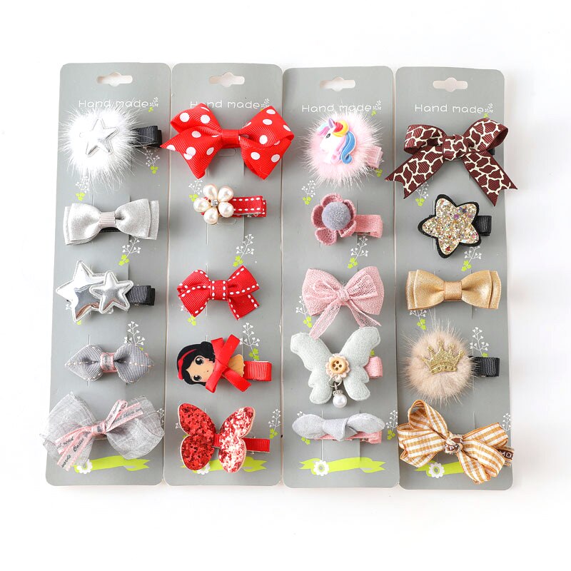 Conjunto de accesorios para el cabello para niña, horquillas para el pelo con lazo de princesa para niña, pasadores para el pelo de Color caramelo, 1 juego