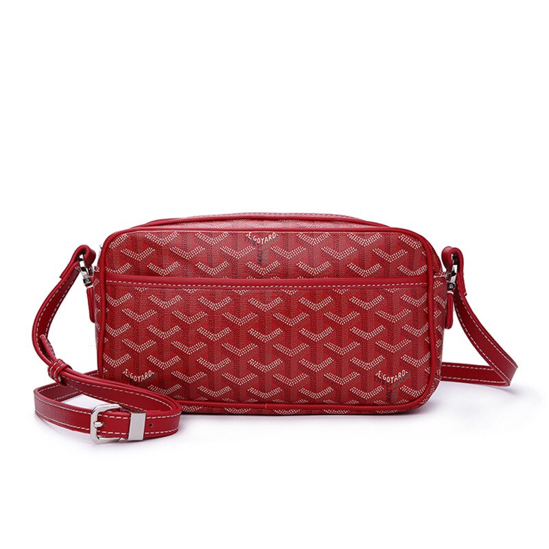 sac photo sac à bandoulière simple grande capacité unisexe diagonale sac petit sac carré: red