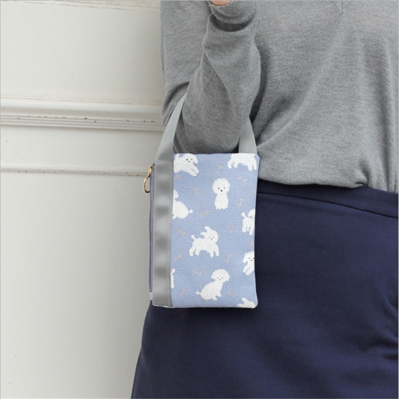 Cartoon Afdrukken Make-Up Tas Vrouwen Draagbare Sieraden Opbergtas Absorberende Kussens Toilettas Tassen Organizer Voor Cosmetica Case