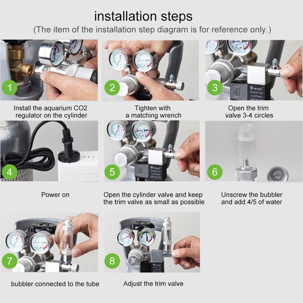 12V Voltage Aquarium CO2 Regulator Solenoid Check Valve