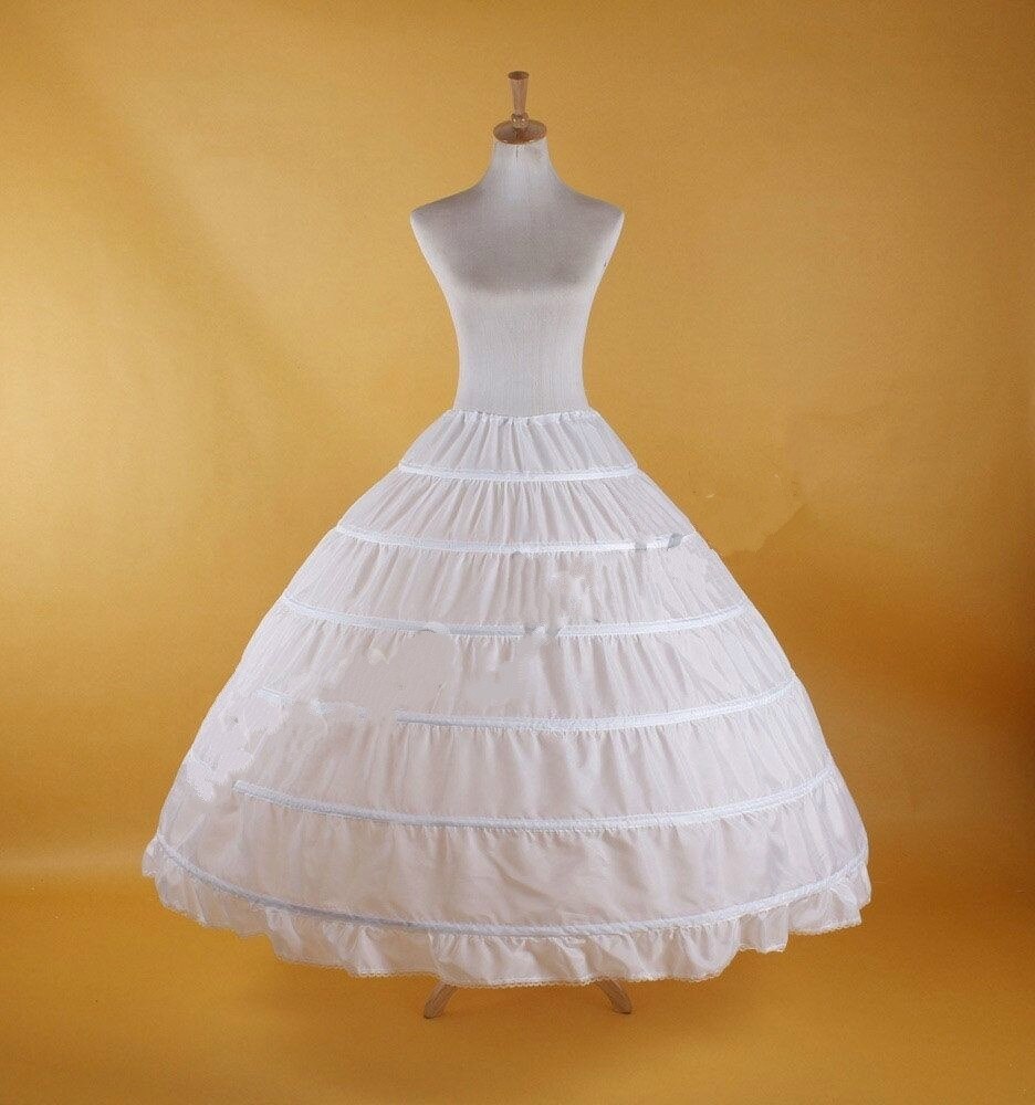 Falda de aro nupcial, accesorios de enagua de boda, crinolina, antideslizante, blanco: 4