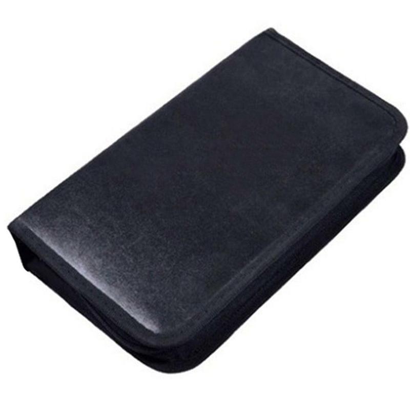 80 disco dvd caso pu dvd armazenamento cd titular carry saco de armazenamento carteira couro titular para vcd caixa organizador caso j6z9
