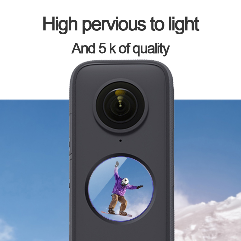 One  x2 displayschutzfolie aus gehärtetem glas für insta 360 one  x2 panorama-actionkamera, kratzfeste schutzfolie, zubehör