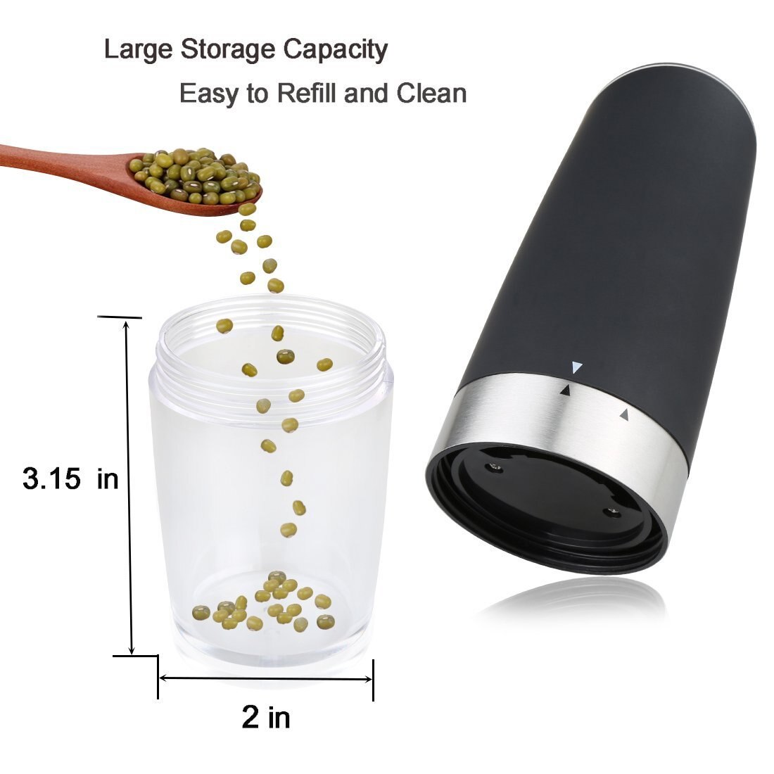Electric Salt and Pepper Grinders Automatic Spice Mill Seasoning Kitchen Tools Grinding Gadget Sets Seasoning for Cooking BBQ