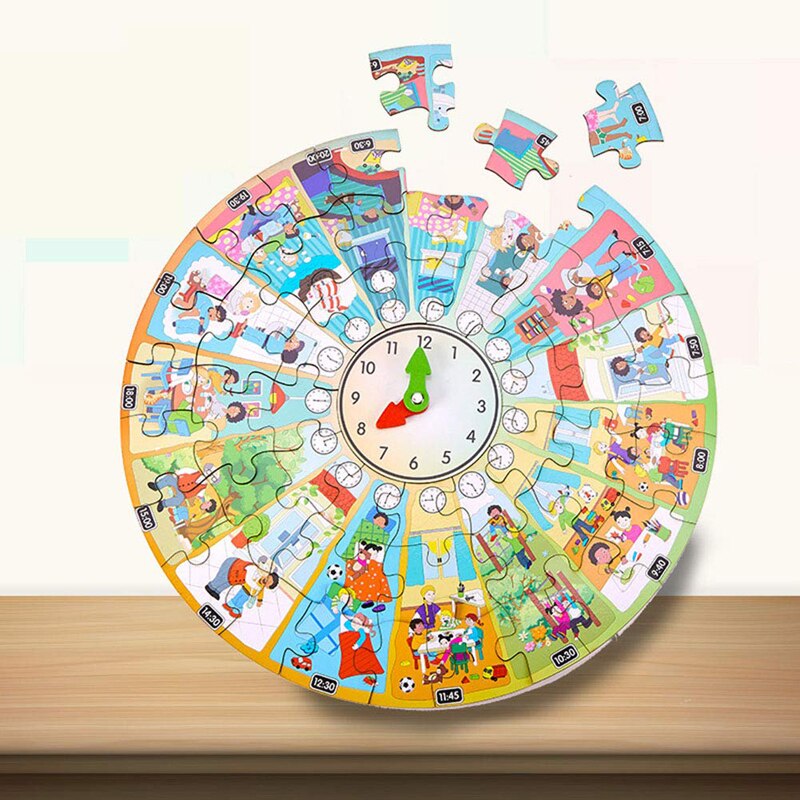 Puzzels Voor Kinderen Klok Puzzel Vroege Onderwijs Kinderen Educatief Speelgoed Aged Verlichting Educatief Speelgoed Kinderen