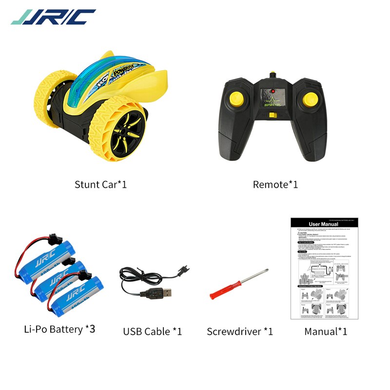 Hipac JJRC Q77 RC Auto Teufel Fisch Spinnen Kunststück Rolle Fernbedienung Autos 360 Grad Drehung Absturz Beständig RC Kunststück Auto: rc car gelb 3B