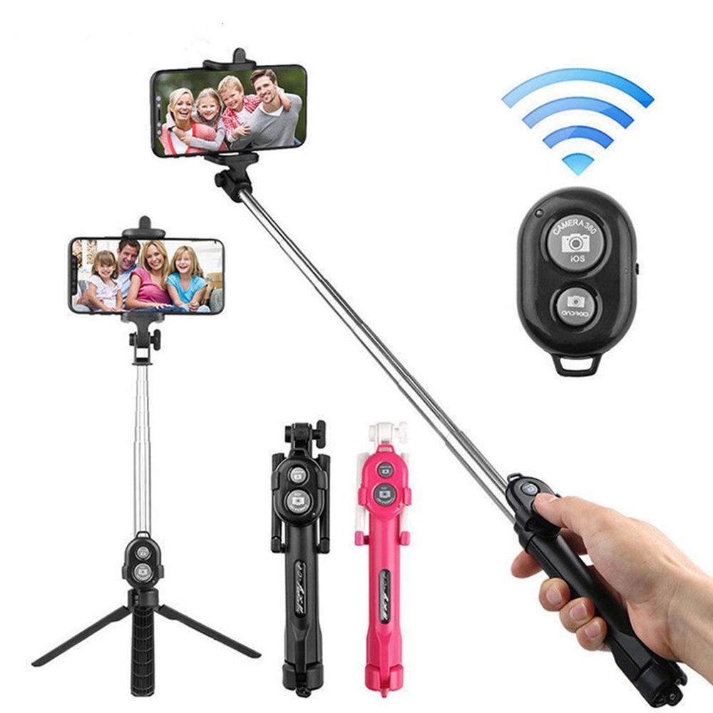 3 in 1 Wireless Bluetooth Selfie Stick Handheld Monopod Shutter Remote Foldable Mini Tripod For iPhone XR 8 X 7 6s Plus Xiaomi