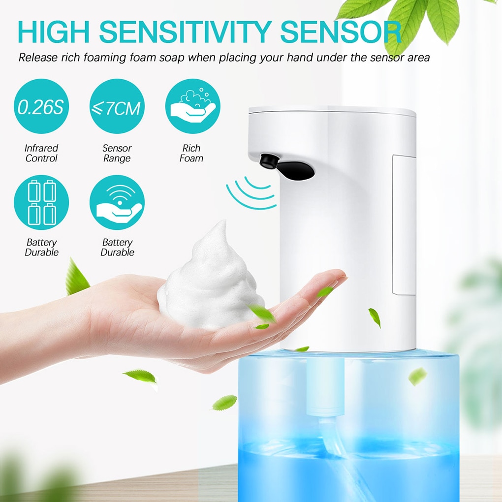 150/350/500ml Automatic Soap Dispenser Home Bathroom Kitchen Touchless Induction Foaming Machine Battery Powered Soap Dispenser