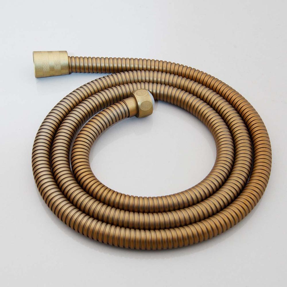 Antique Brass Telephone Style Bathroom Shower Head Water Saving Hand Held Shower Head Spray &1.5m Hose: Yellow