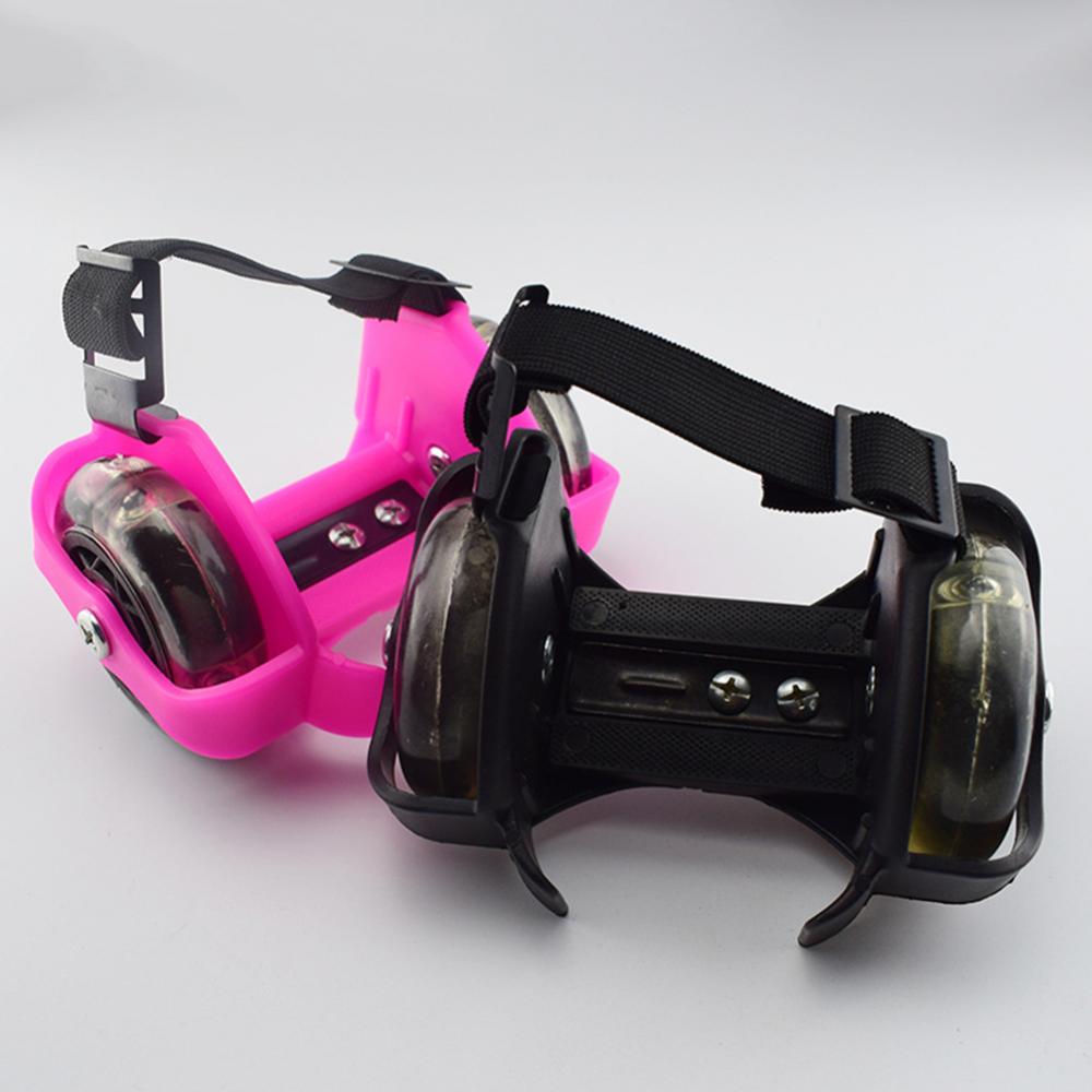 Patines ajustables para niños, zapatos de tacón con luz LED intermitente, para exterior, 2 piezas