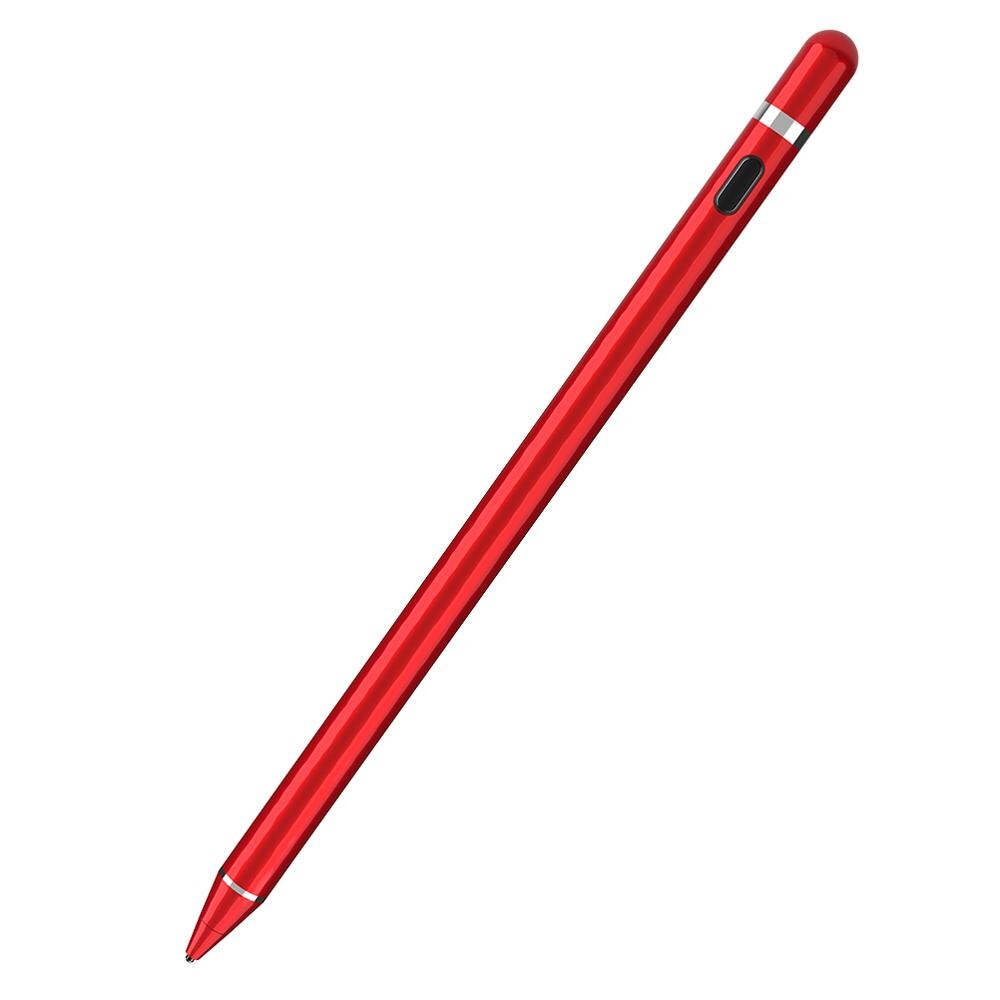 Universele Capacitieve Stylus Touch Screen Pen Slimme Pen Voor Ios/Android System Apple Ipad Telefoon Smart Pen Stylus Potlood touch Pen: Rood