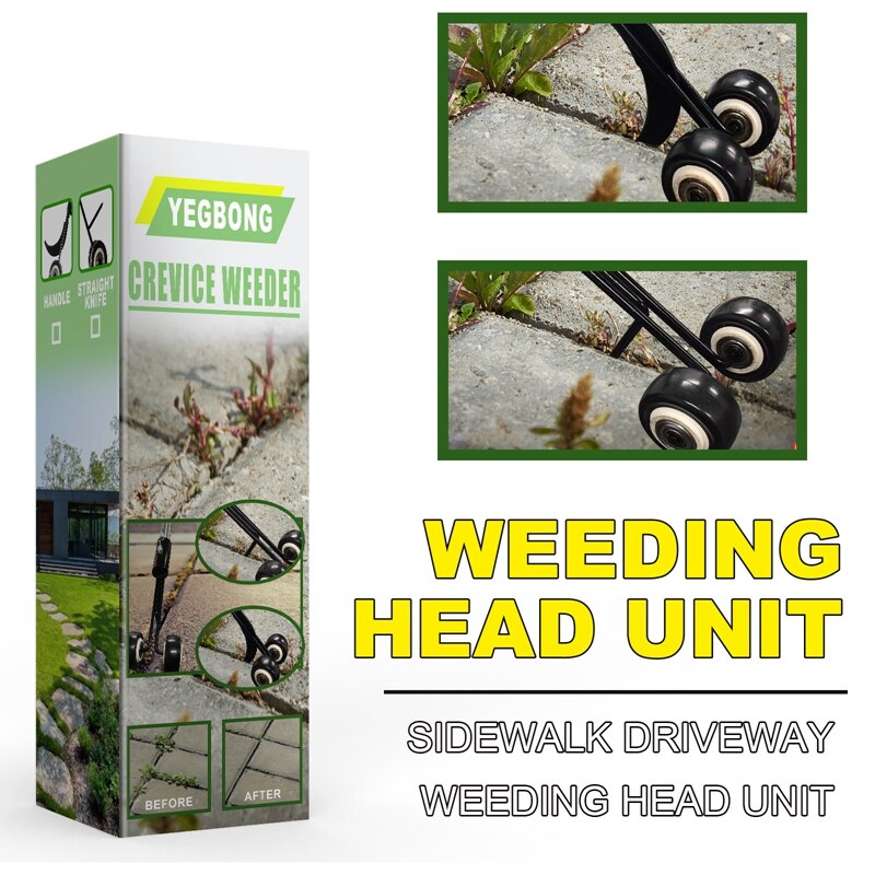 Garden Weeding Hook Retractable Metal Rod Outdoor Crevice Weeder Gap No Need Bend Over Scroll Wheel Weeding Garden Tools