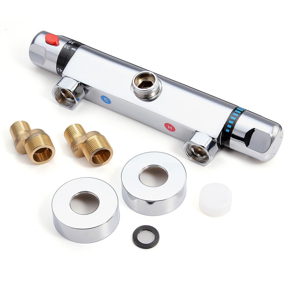 Shower Water Temperature Control Valve Thermostatic For Wall Mixer For Bathroom And Cold Shower Valve: Default Title