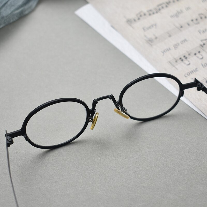 Zerosun montatura per occhiali ovale uomo donna occhiali da lettura Unisex occhiali per prescrizione ottica nero oro