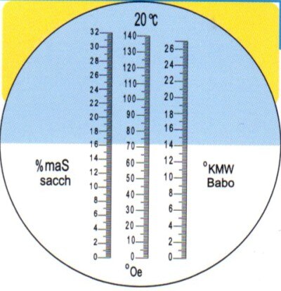 Refraktometer oe vin alkoholmåler brix salinometer fryseinstrument koncentrationsmåler 0-140oe 0-25 kmw babo 0-32%  mas sacch