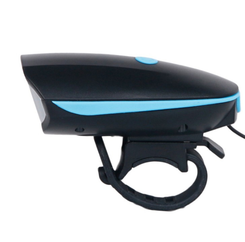 Vélo USB charge lampe de poche vélo klaxon lumière phare trois Flash modèles 1200 MAh vélo corne IP44 lumière LED waterproof