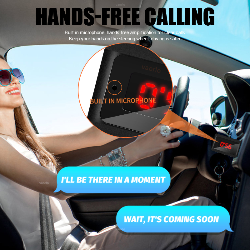 Auto Bluetooth 5.3 Fm-zender USB Draadloze Audio Adapter Handsfree Bellen Met MICROFOON HIFI Stereo Voor Auto FM Radio