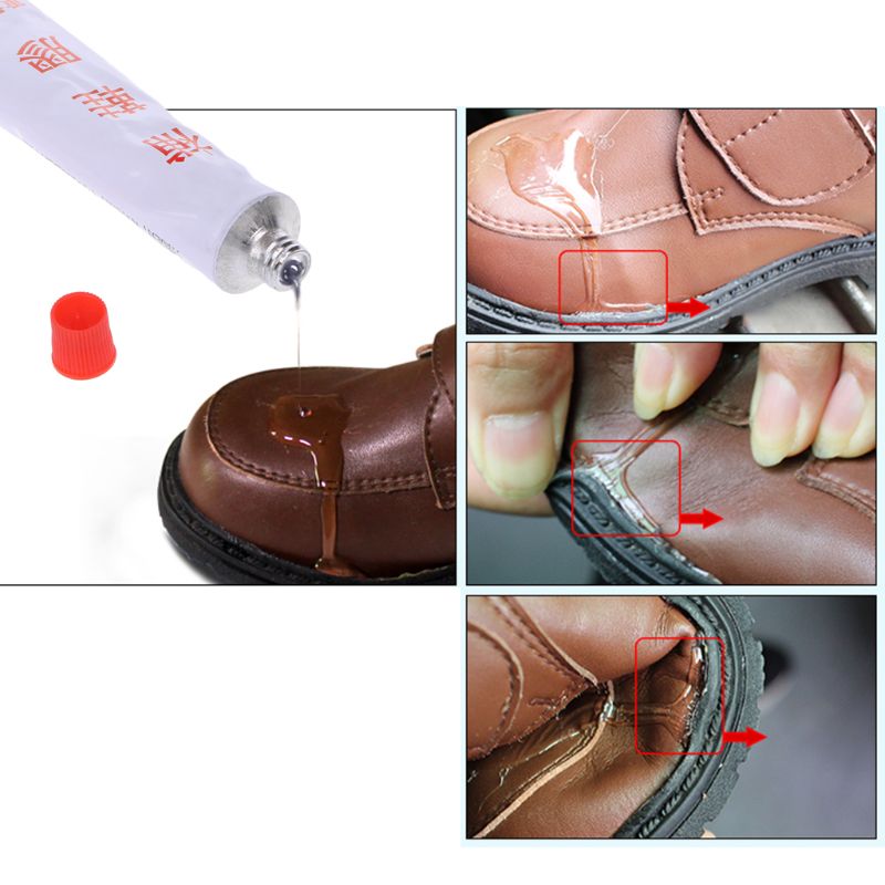 10ml superklæbende reparationslim til sko læder gummi lærred rør stærk binding  b36c