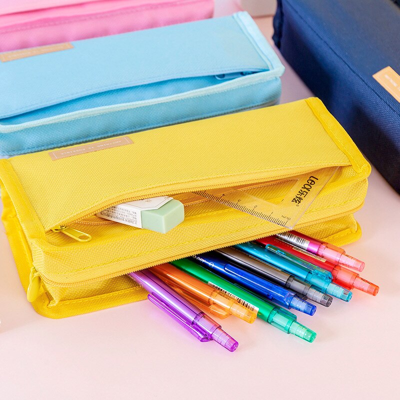 Enyuwlcm Canvas briefpapier schattige etui voor tiener meisjes