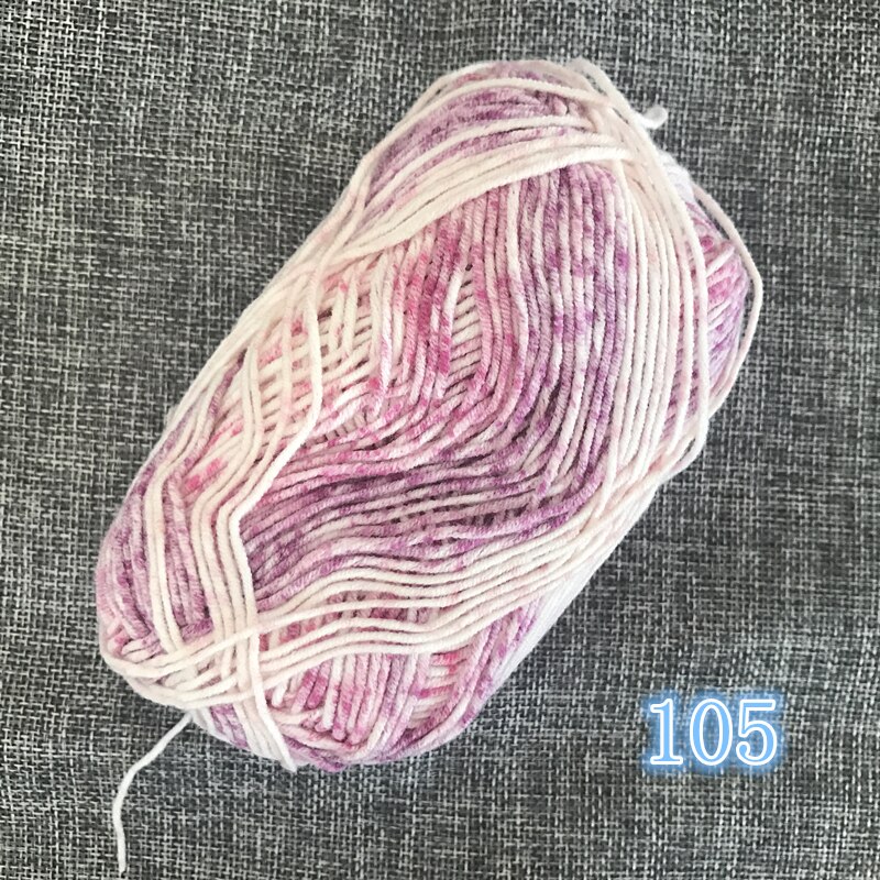 40G Spuiten 4 Strengen Van Melk Katoenen Garen Merino Wol Garen Segment Geverfd Gradiënt Baby Sjaal Garen Spinning Sieraden accessoire AFK001: 105