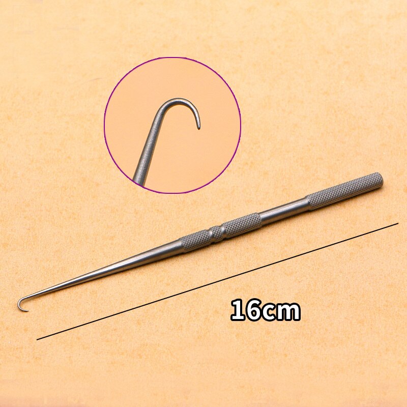 Nase single claw pull hook Sharp head pull hook Question mark type pull noble steel only clay pull hook instrument: white