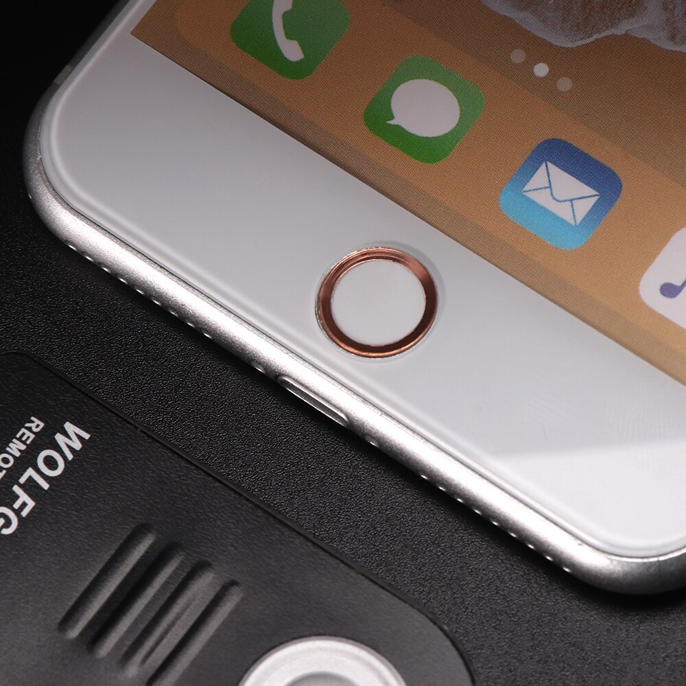 Nouvel autocollant de bouton de maison d'identification tactile en aluminium pour iPhone 8 7 7 6 6s Plus 5s Support pour l'identification d'empreintes digitales déverrouiller la clé tactile