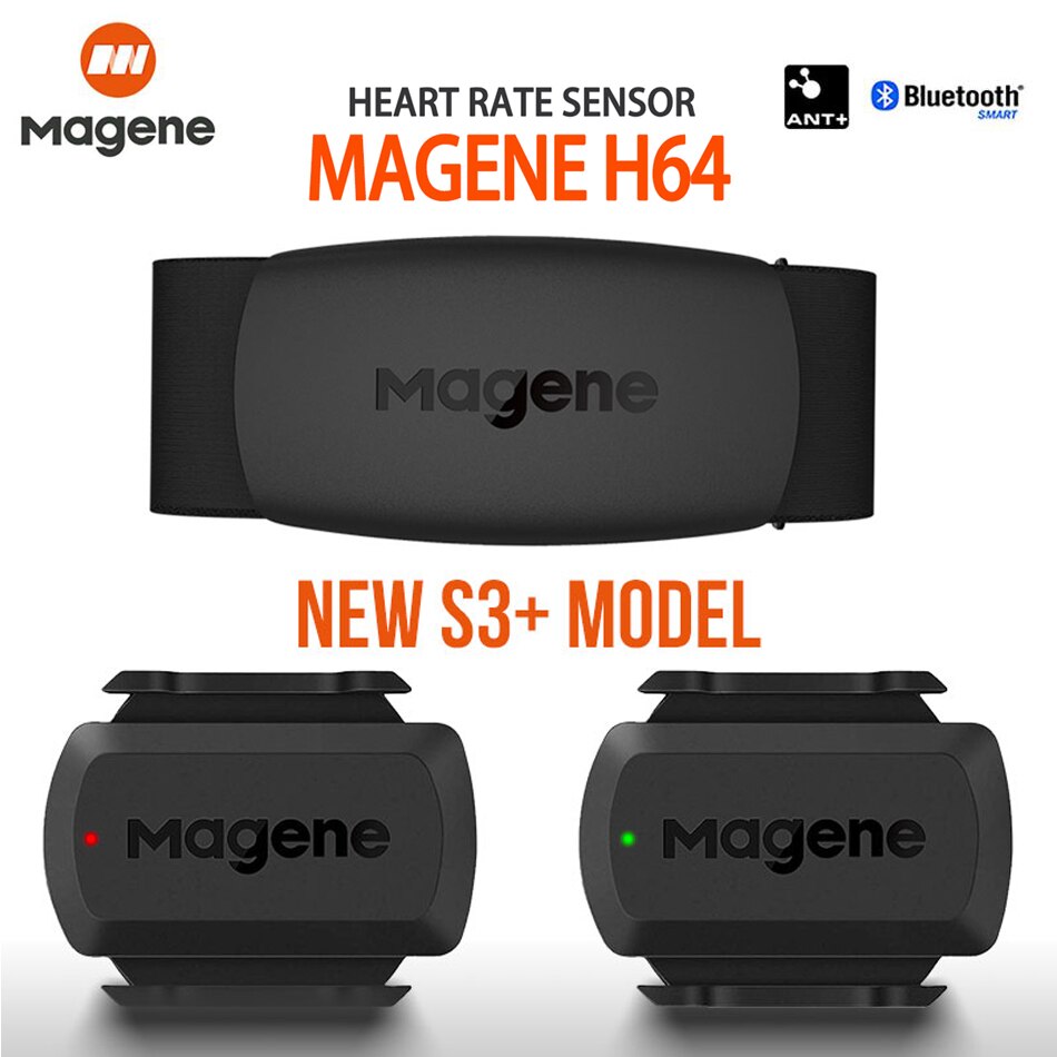 Magene Mover H64 Heart Rate Monitor S3+ Speed Cadence Sensor Bluetooth4.0 ANT + Computer Speedmeter for Strava Garmin