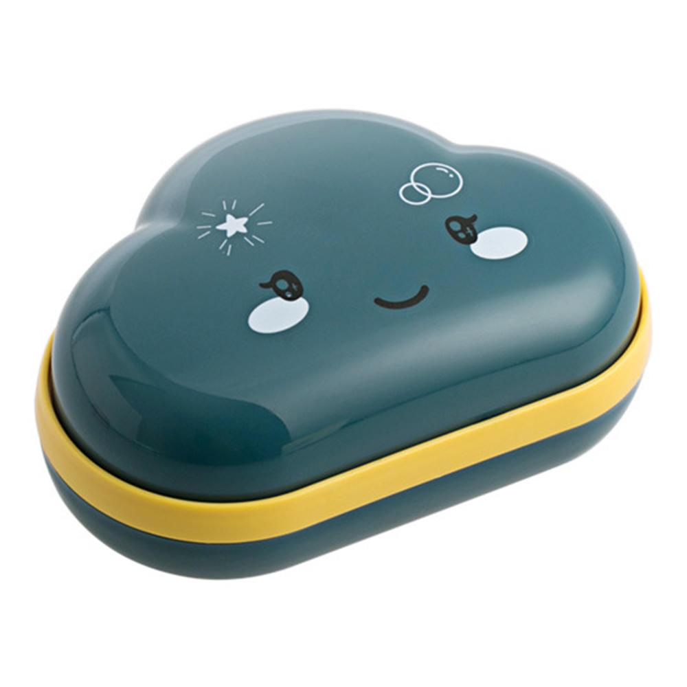 Söt tecknad moln form tvål låda badrum dränering tvål hållare bärbar resa tvål skydda fall badrumstillbehör