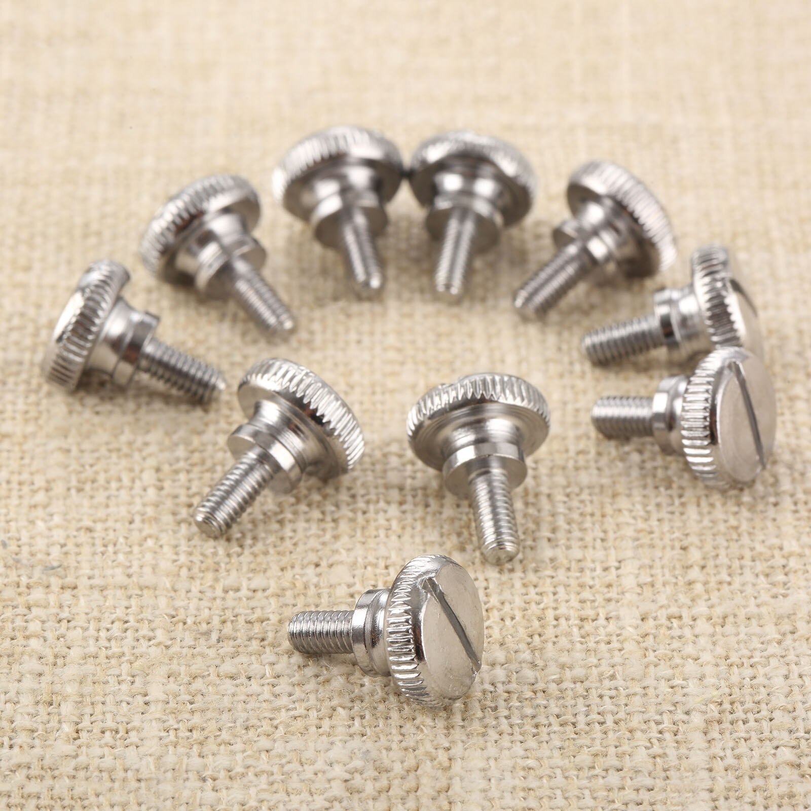 DRELD 10Pcs Home Sewing Machine Metal Feet Thumb Screw For Lockstitch Home Sewing Machine Presser Foot M3.5*15mm