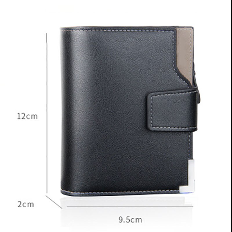 nouveaux hommes Vertical portefeuille multifonction en cuir porte-monnaie grande capacité crédit porte-carte