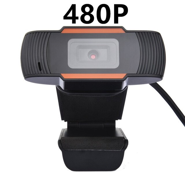 30 degrees rotatable 2.0 HD Webcam 1080p USB Camera Video Recording Web Camera with Microphone For PC Computer веб камера: 480P