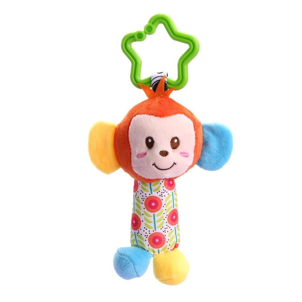 Baby Comfort Toy Cartoon Animal Music Baby Rattle Hanging Bed Bell Baby Stroller Hanging Bell Baby Cotton Rattle hand Bell : B