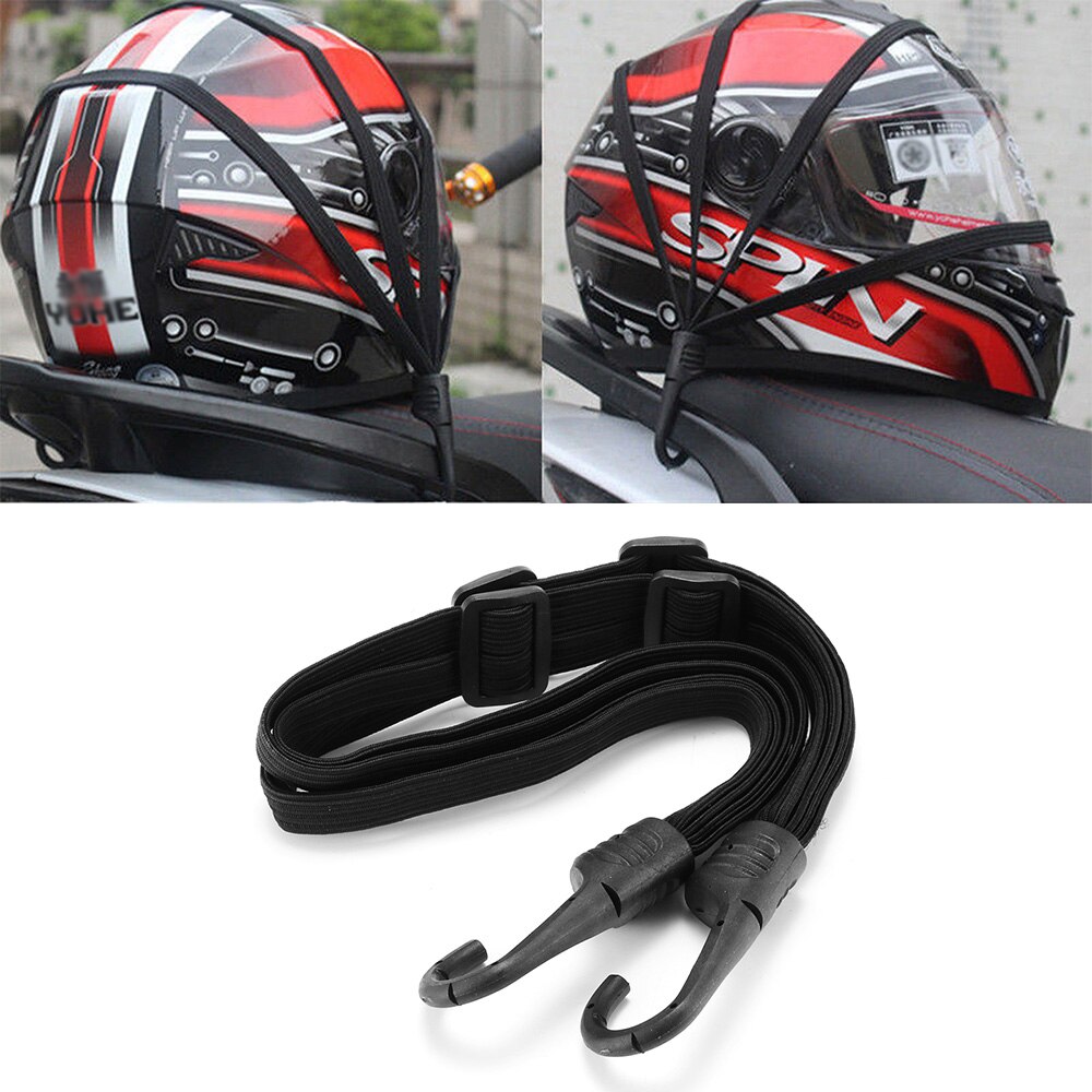 ALLOMN 60 cm Universele Motorhelm Bandjes Haken Bagage Motos Helm Bagage Netto Intrekbare Elastische Touw Vaste Strap