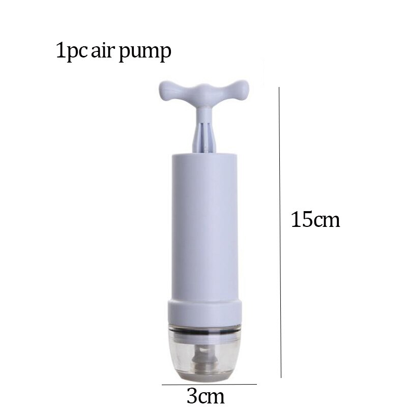 5PCS/10PCS Kitchen Food Saver Vacuum Bag Reusable Food Air Vacuum Compressed Bag Ziplock Freezer Bags Kitchen Organizers: 1PC air pump
