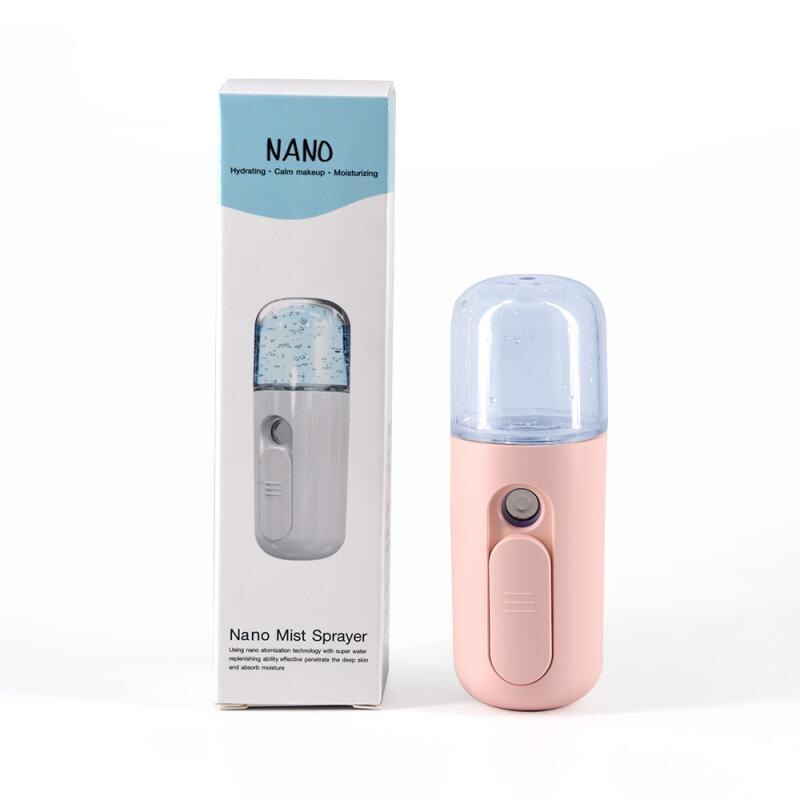 Mini Portable Moisturizing Sprayer Beauty Sprayer Humidifier Rechargeable Moisturizing Sprayer Multi-Functional Beauty Devices: pink