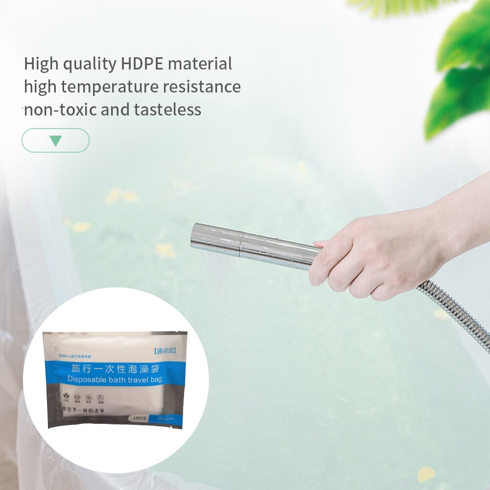 Clear Bathroom Accessories Hotel Salon Health Care Plastic Thickened Travel Adults Lining Portable Disposable Bathtub Cover Bag