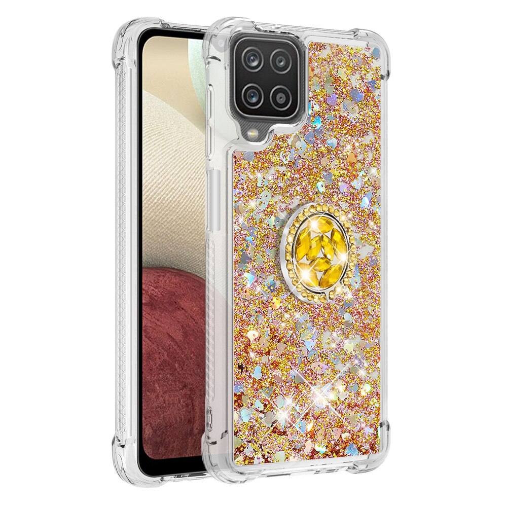 For Samsung Galaxy A 12 A12 A32 5G A52 4G 5G A72 4G 5G rhinestone ring buckle Anti-collision quicksand case cover coque casing: for SM A52 4G5G case / 5