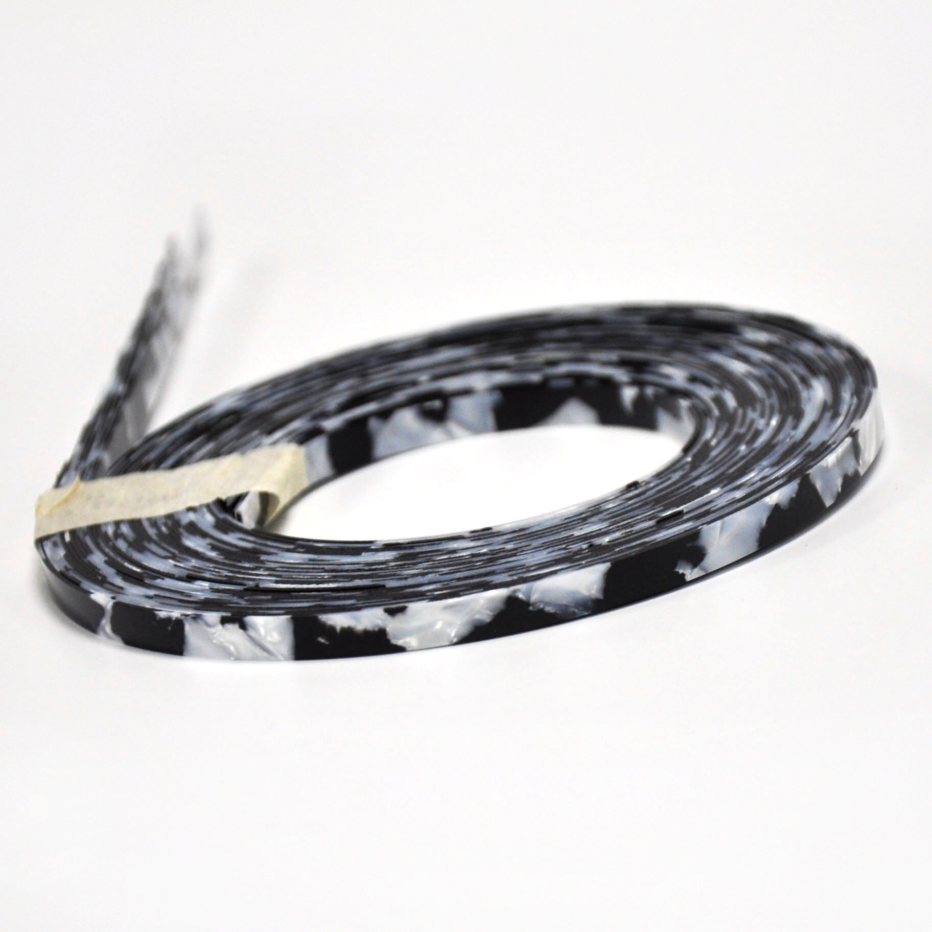10pcs/lot 5mm x 1000mm Celluloid Strips Guitar Binding Purfling Edging Multi Colors: Cow Black and White
