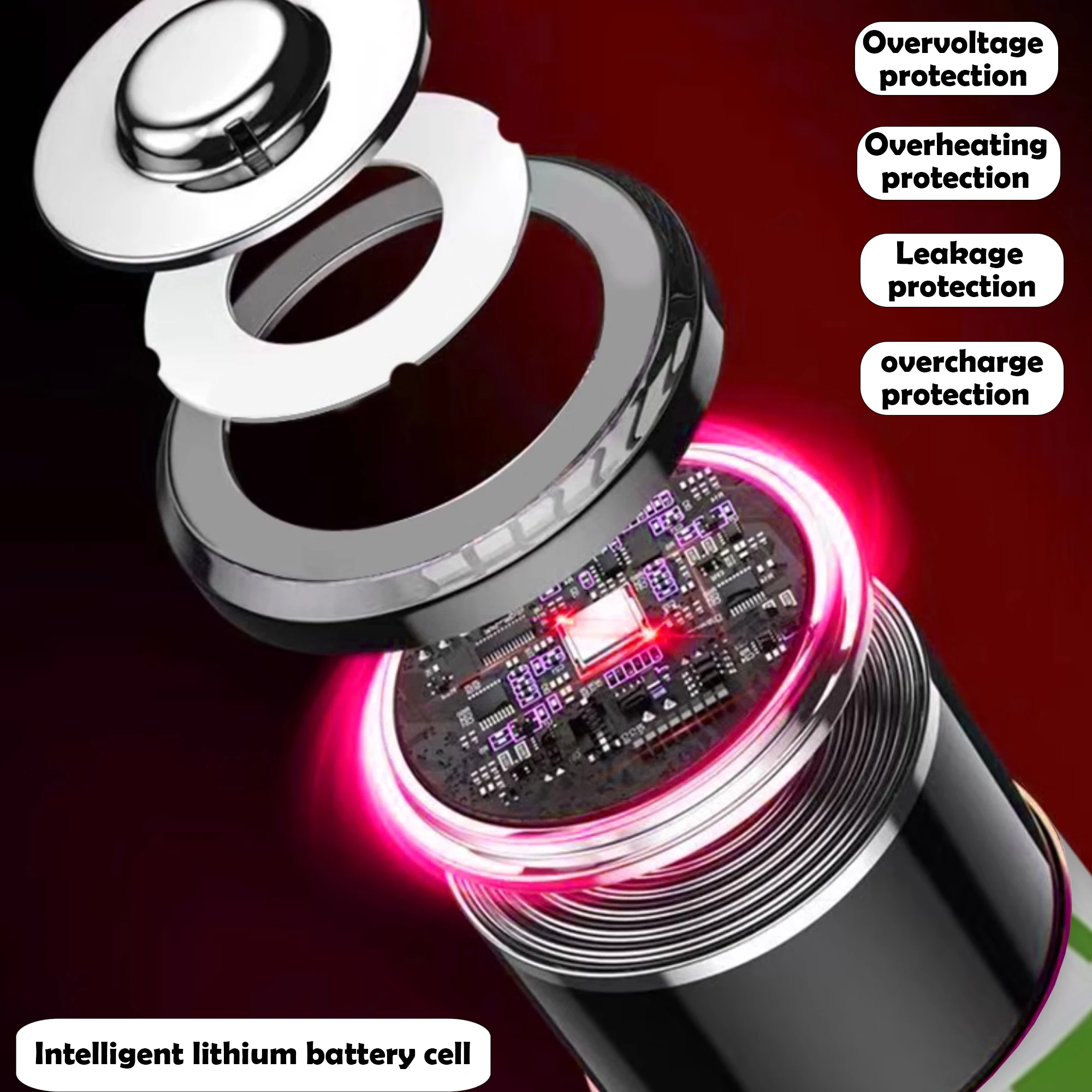 AA rechargeable lithium battery 1.5V 13600mAh large capacity constant voltage USB fast charging controller mouse specific