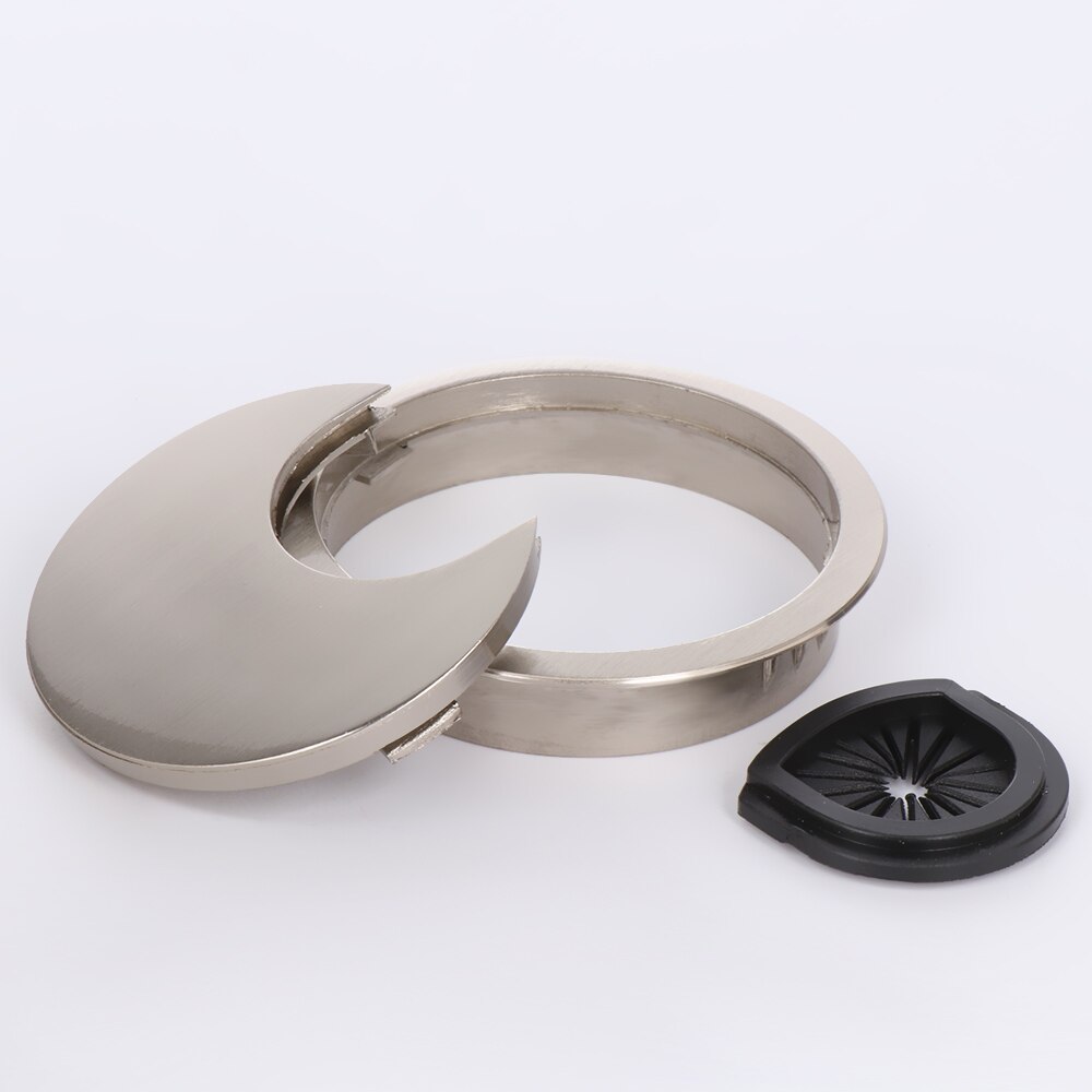 Zinc Alloy Desk Wire Hole Cover Base Computer Grommet Table Cable Outlet Port Surface Line Box Furniture Hardware